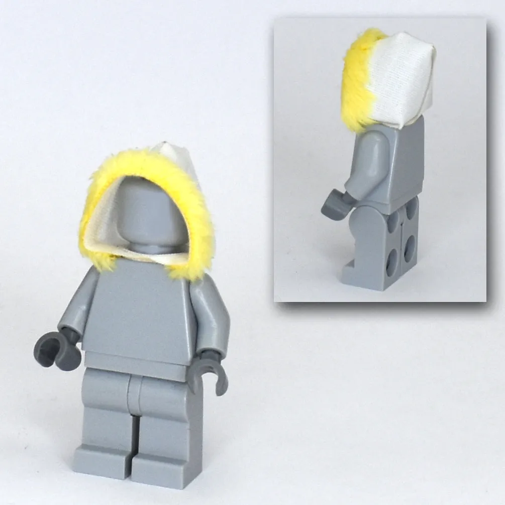 White Hood with Colored Fur