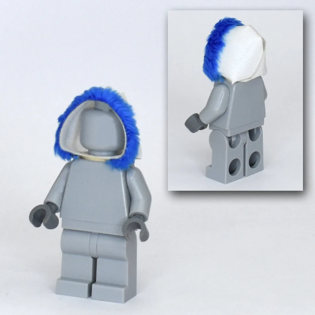 White Hood with Colored Fur