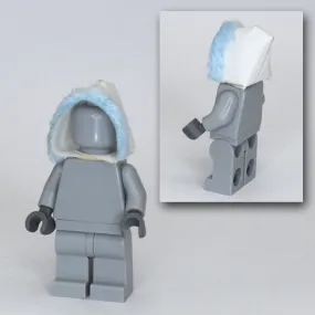 White Hood with Colored Fur