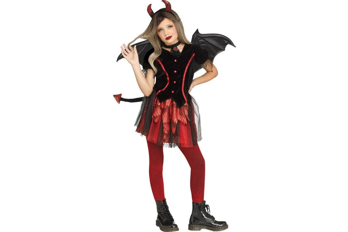 Winged Devil Girls Costume Medium 8/10 (1/Pk)