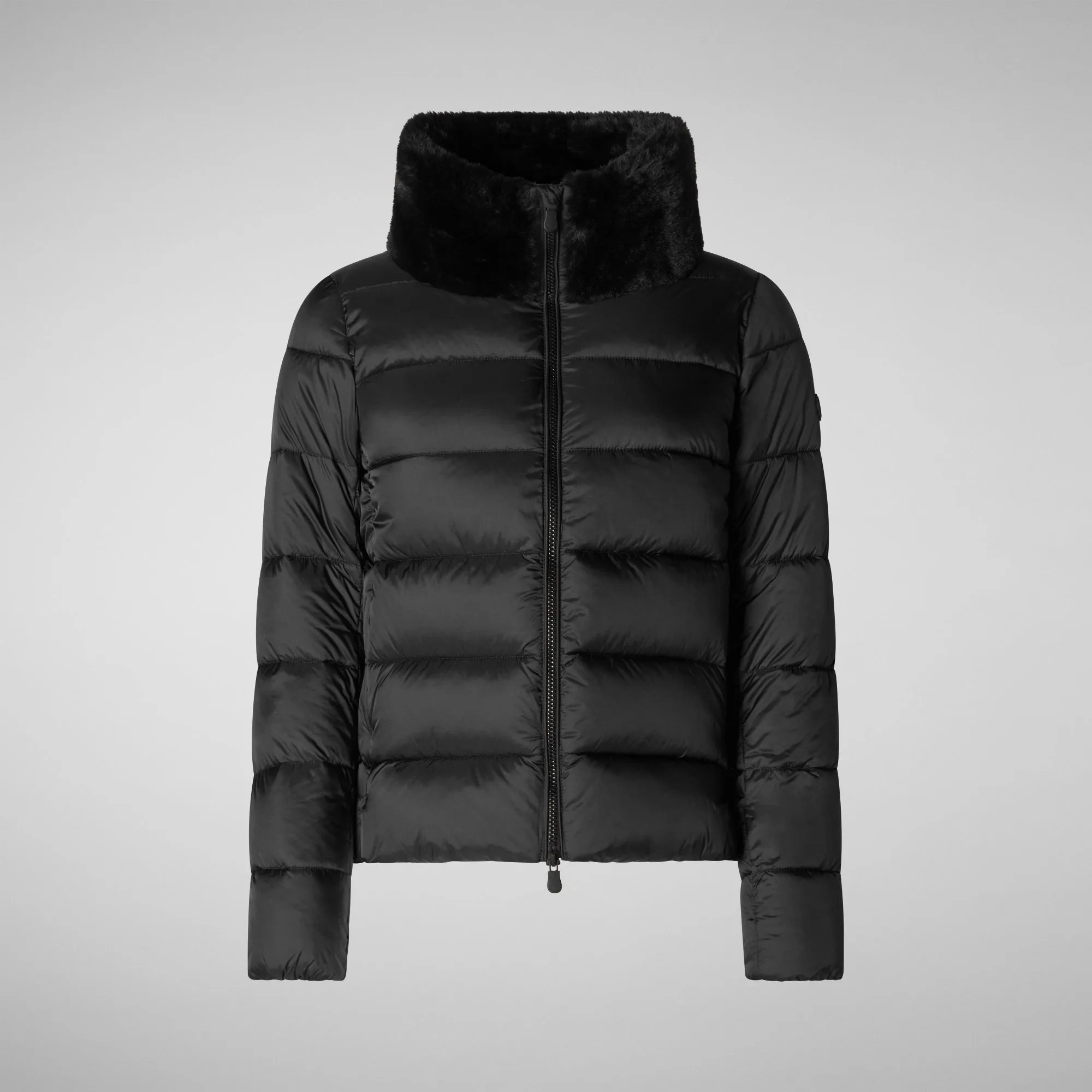 Women's animal free Puffer jacket mei in black