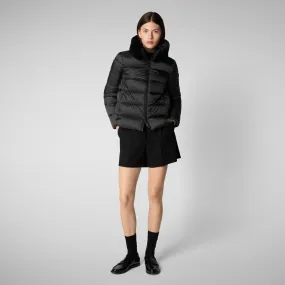 Women's animal free Puffer jacket mei in black