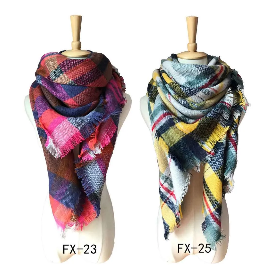 Women's Plaid Blanket Winter Oversized Tartan Scarf