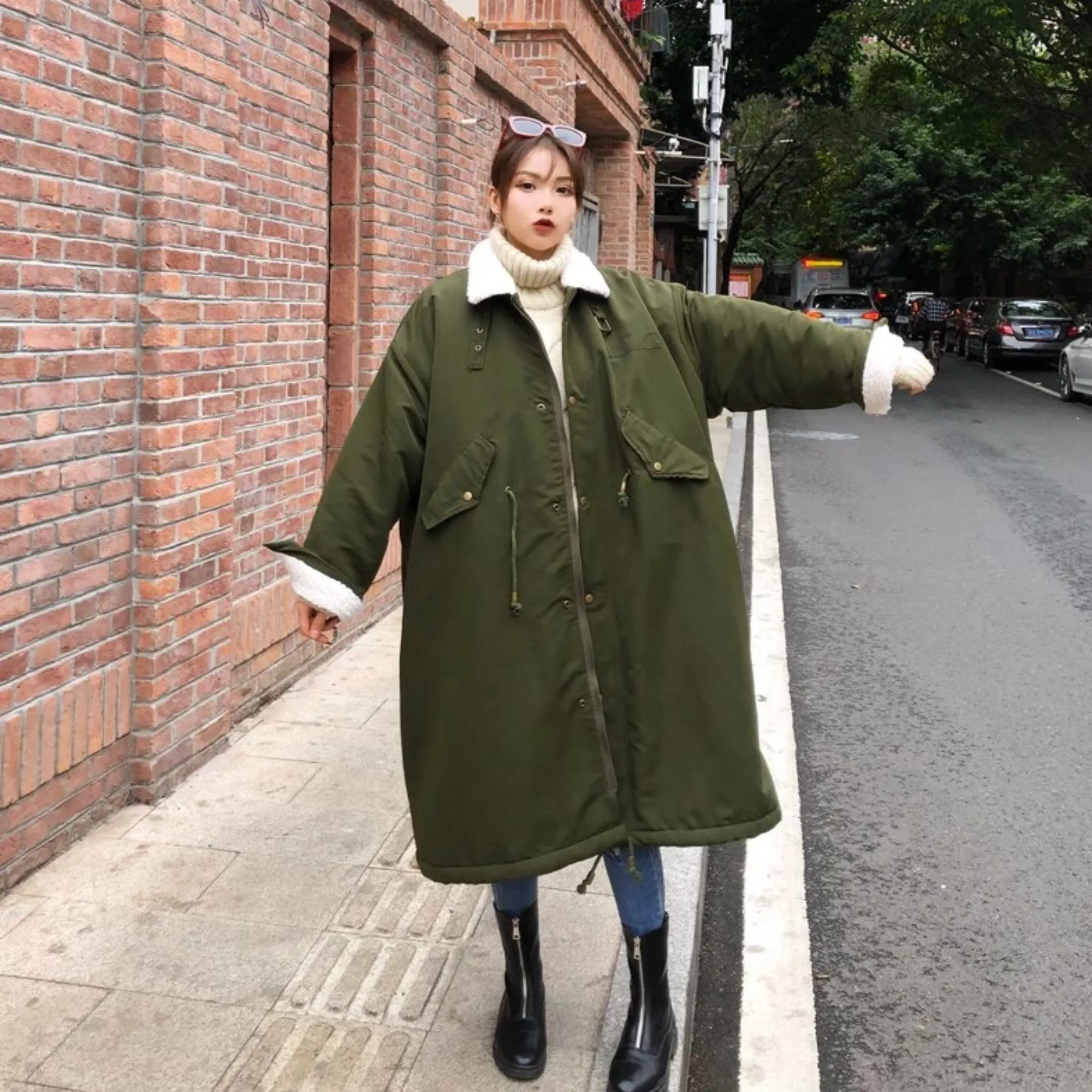Women's Winter Thick Loose Long Parka With Fur