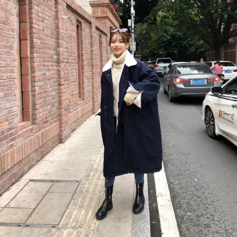 Women's Winter Thick Loose Long Parka With Fur