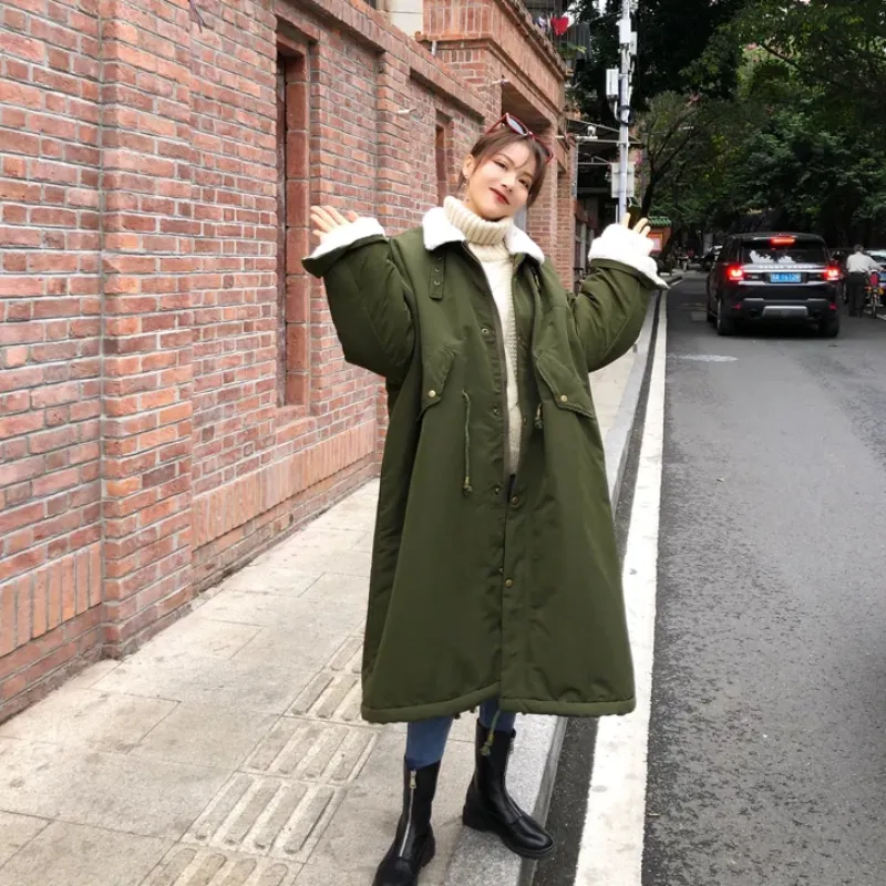 Women's Winter Thick Loose Long Parka With Fur