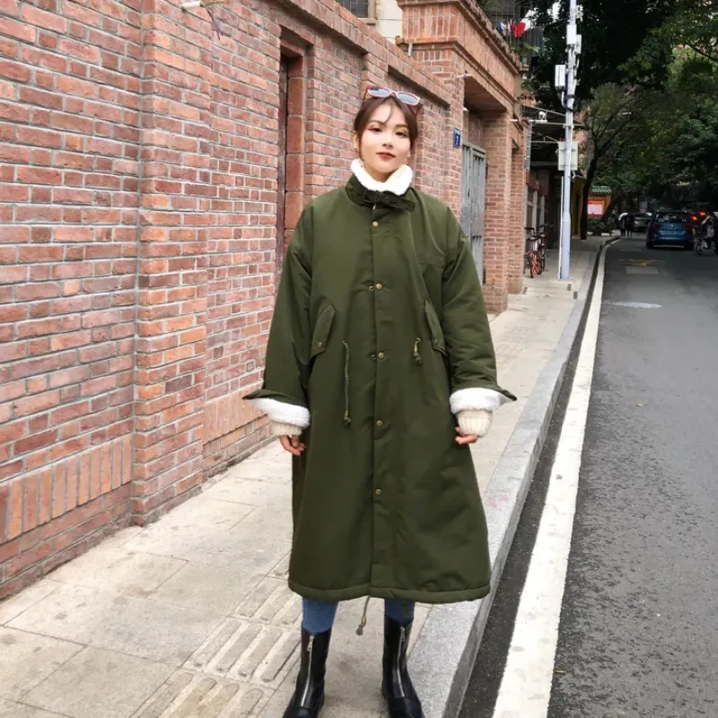 Women's Winter Thick Loose Long Parka With Fur