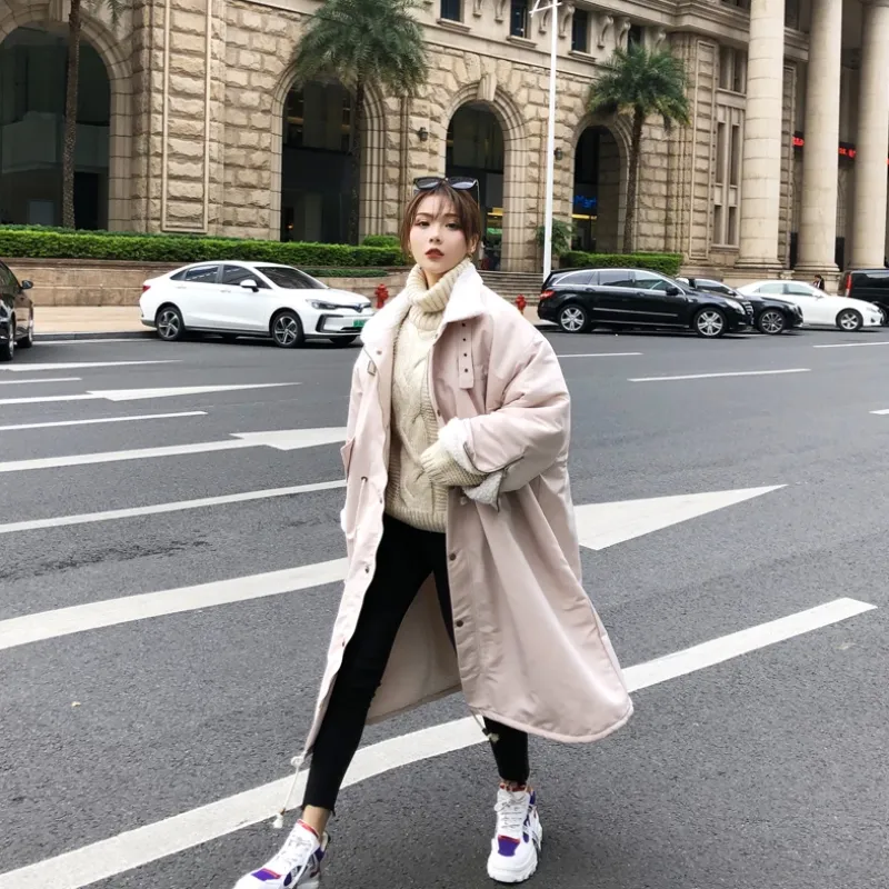 Women's Winter Thick Loose Long Parka With Fur