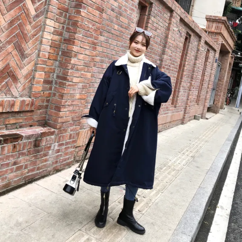 Women's Winter Thick Loose Long Parka With Fur