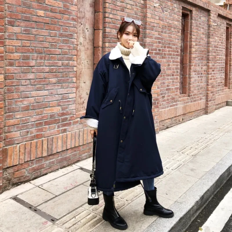 Women's Winter Thick Loose Long Parka With Fur