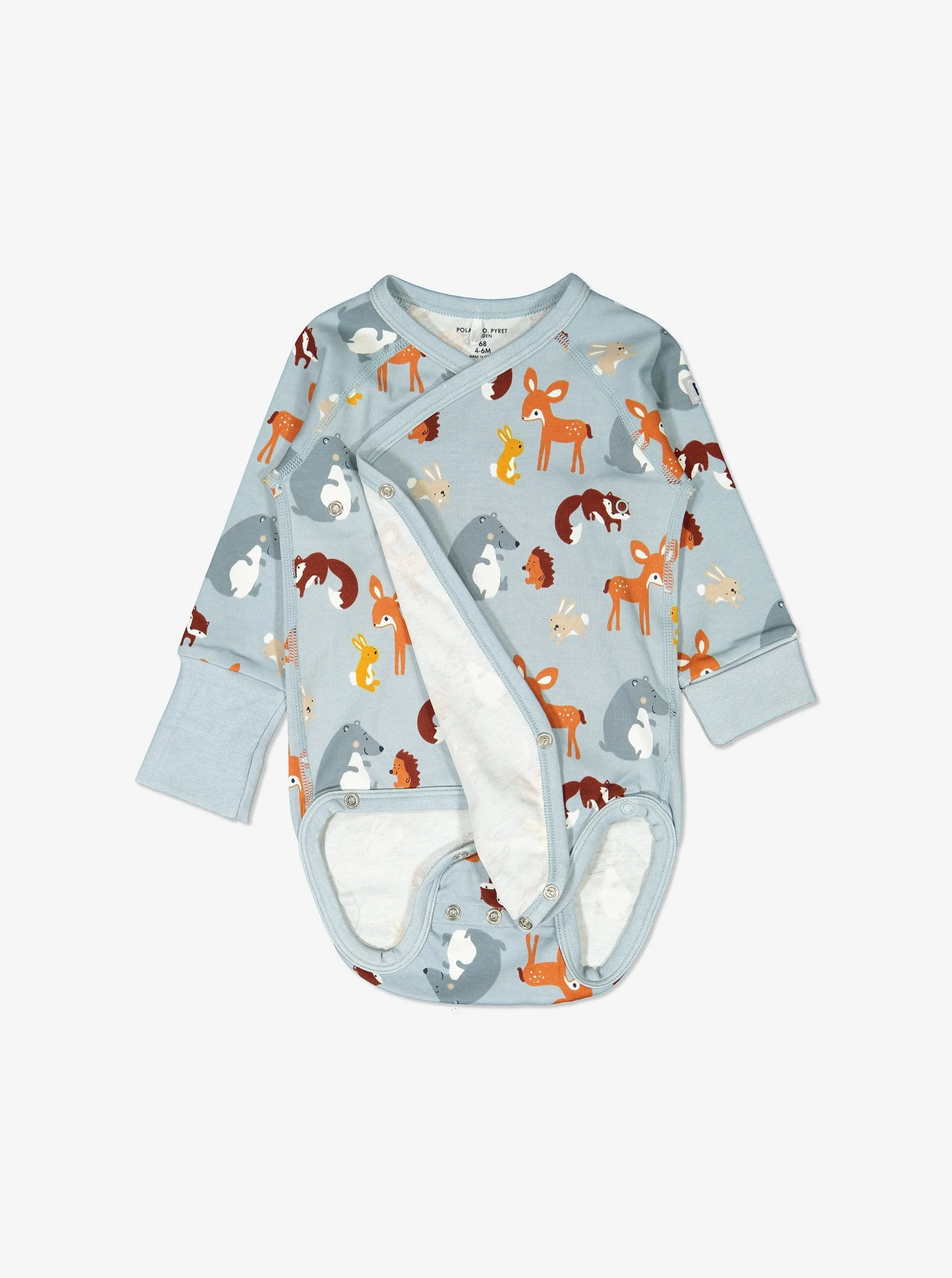 Woodland Animals Wraparound Babygrow