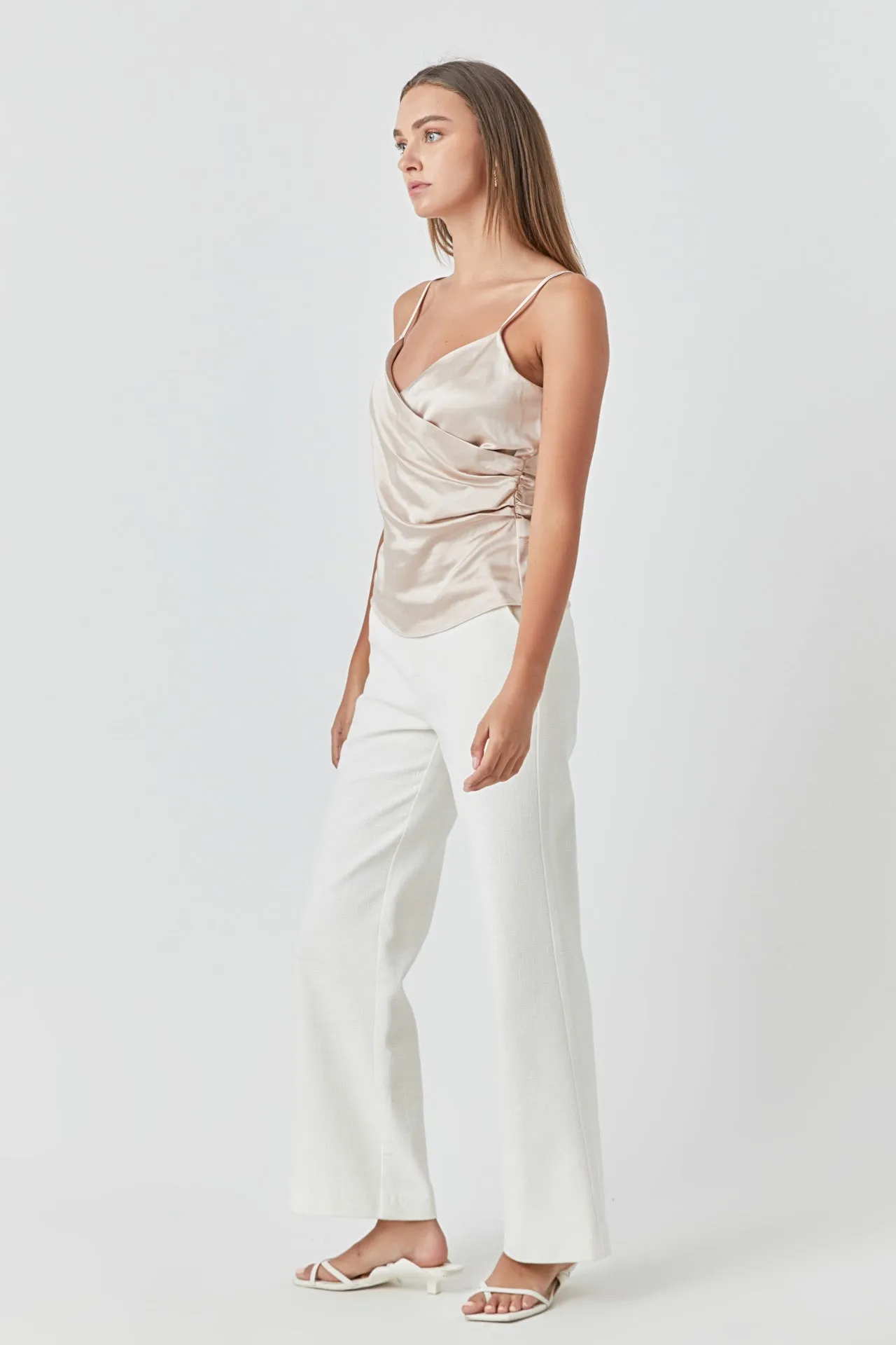 Wrap Over Satin Camisole