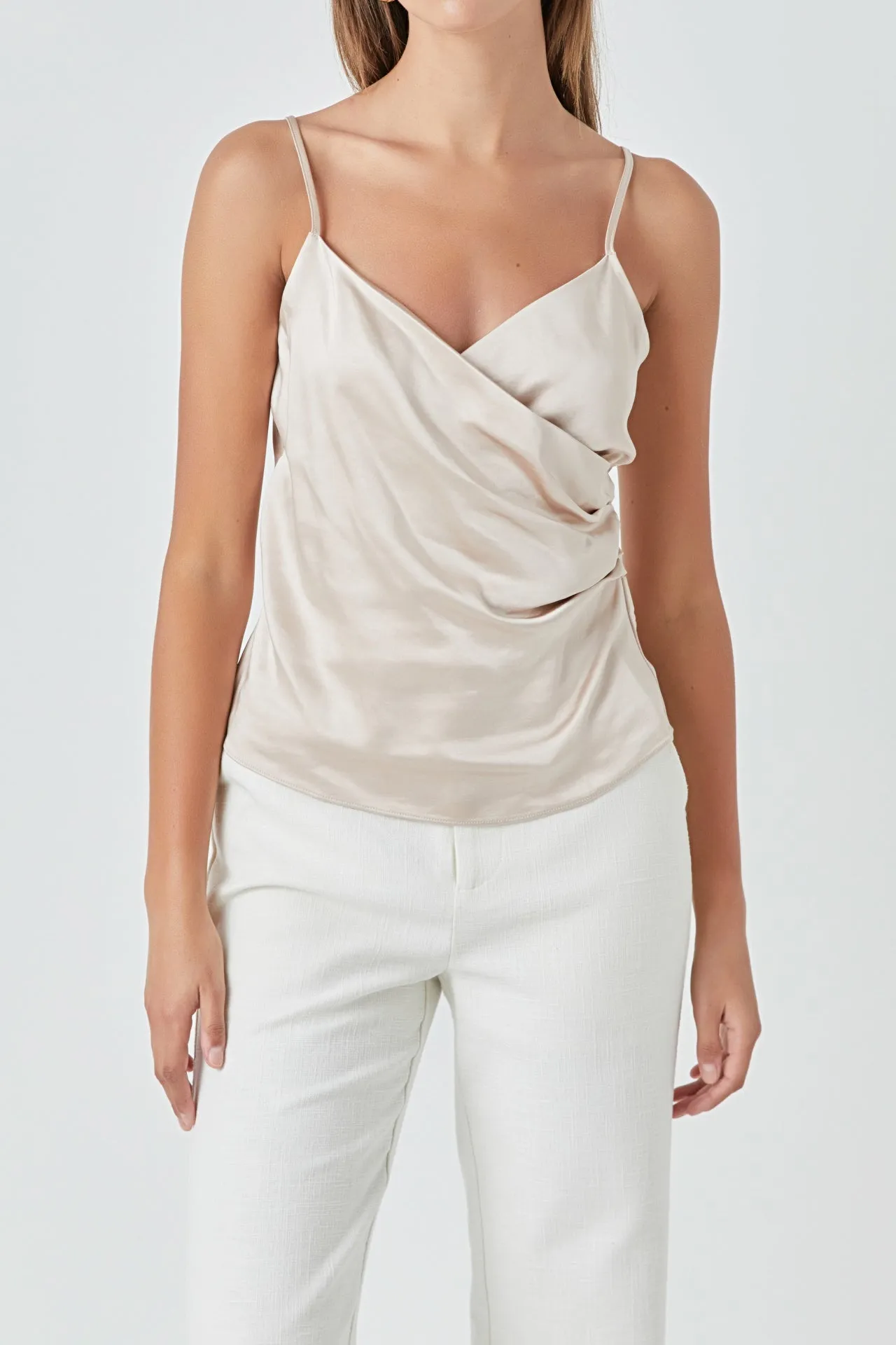 Wrap Over Satin Camisole