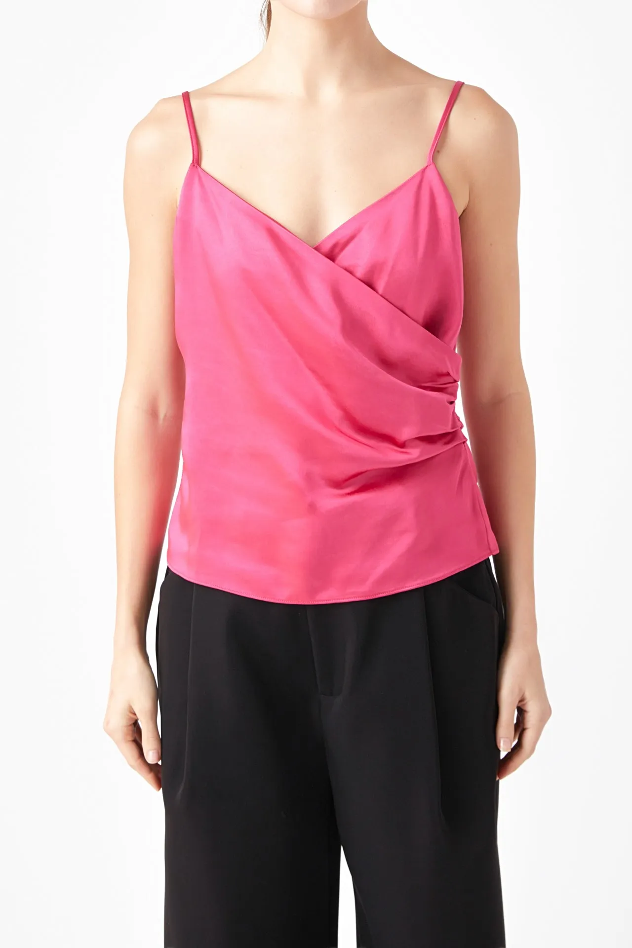 Wrap Over Satin Camisole