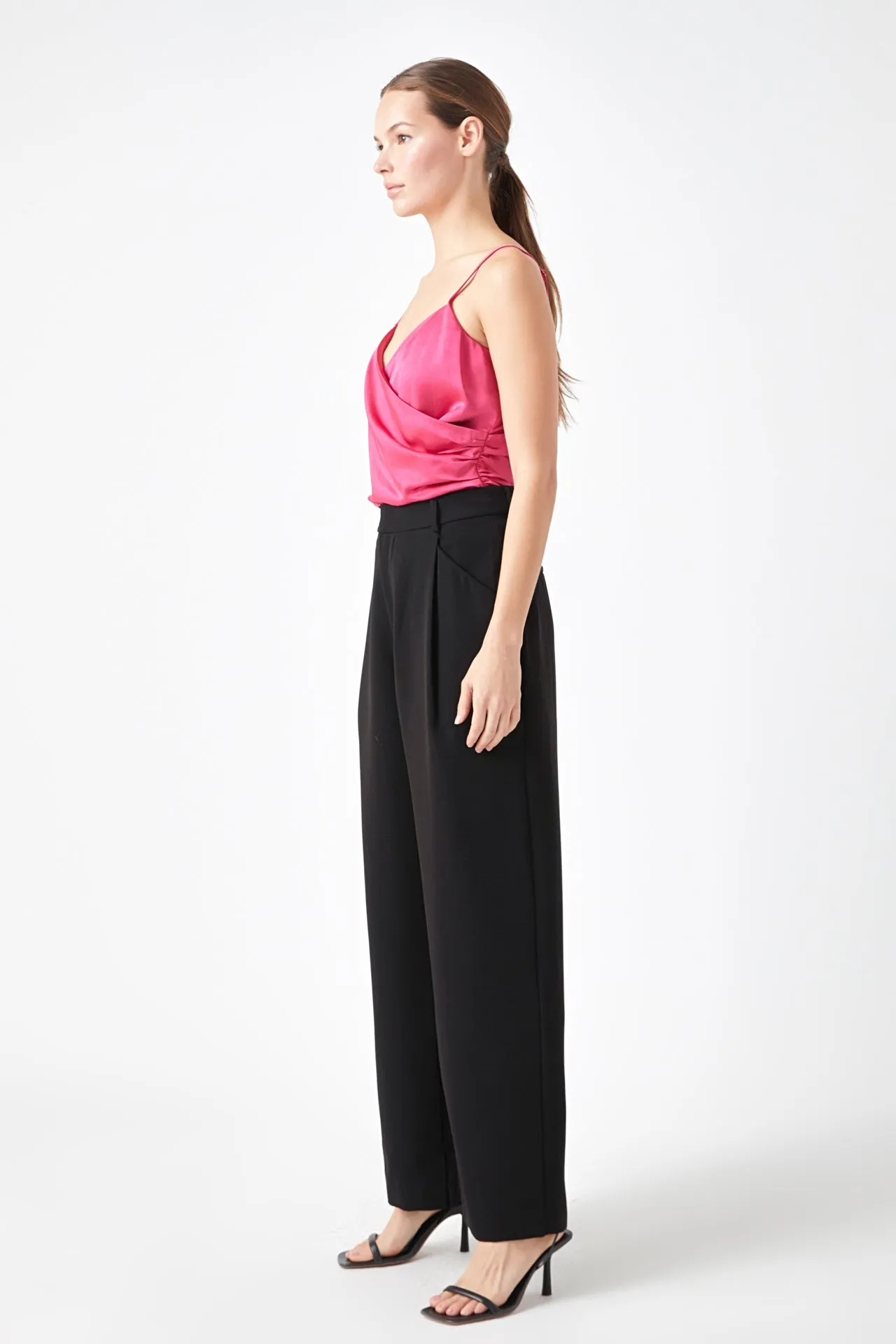 Wrap Over Satin Camisole