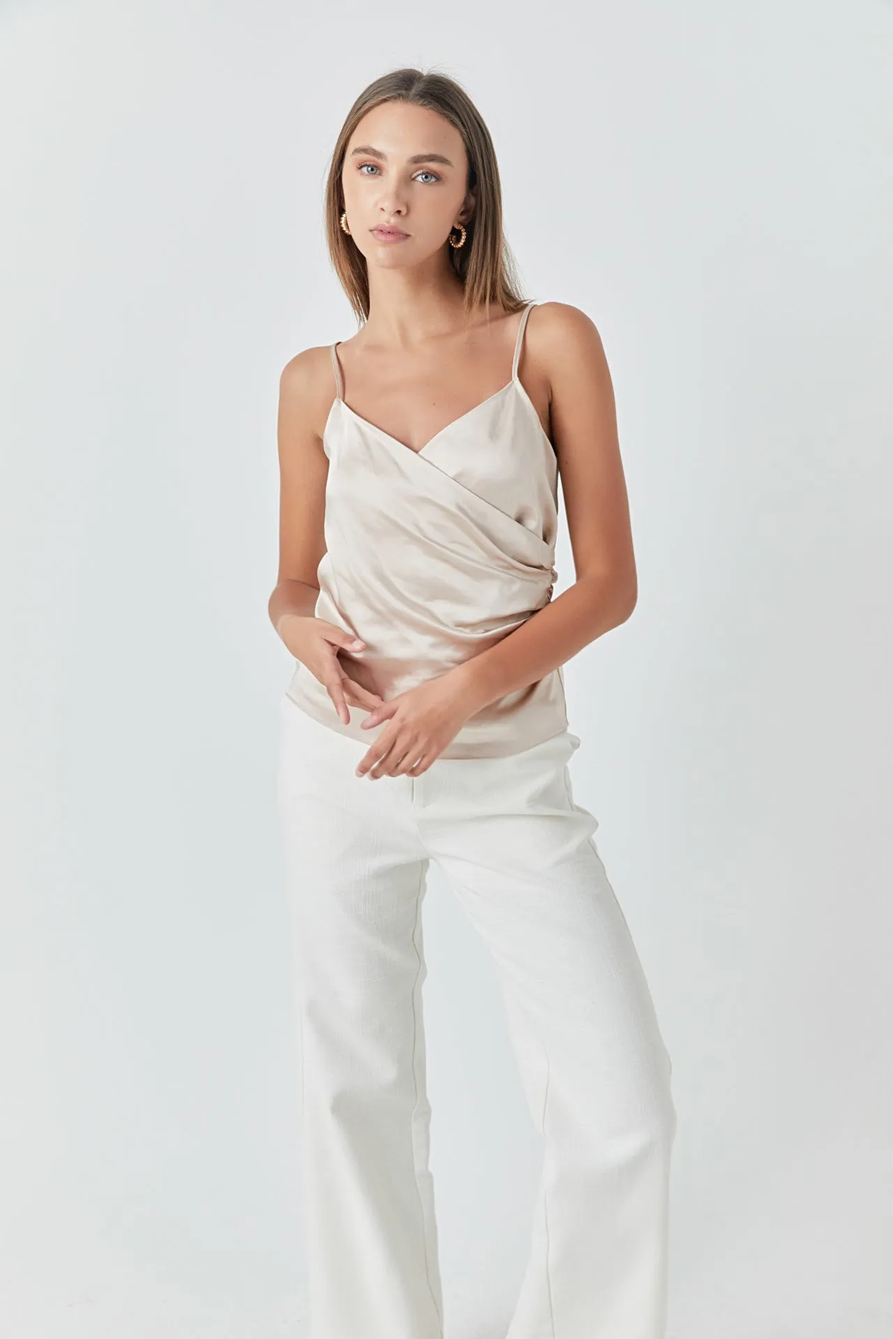 Wrap Over Satin Camisole
