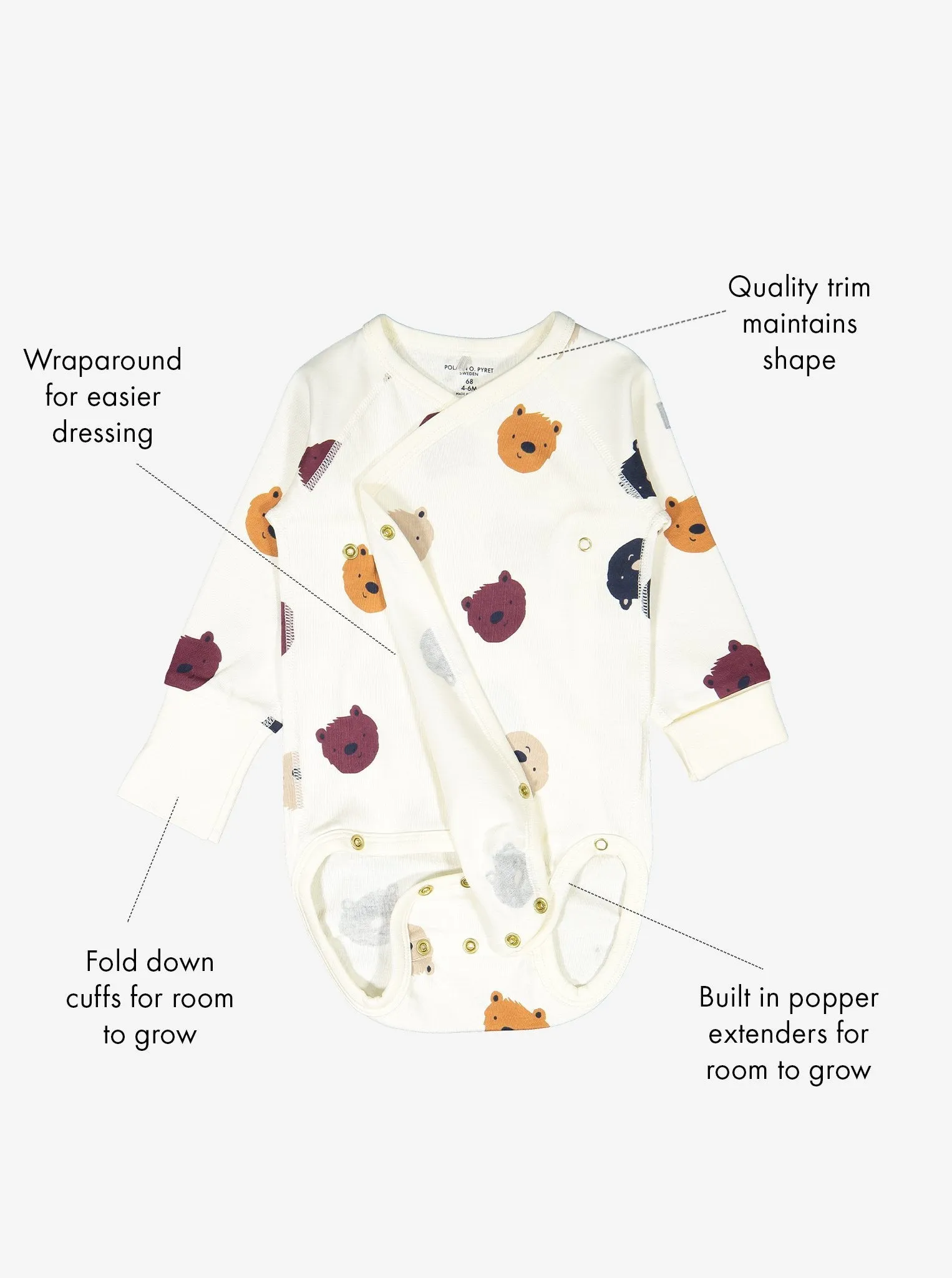 Wraparound Bear Babygrow