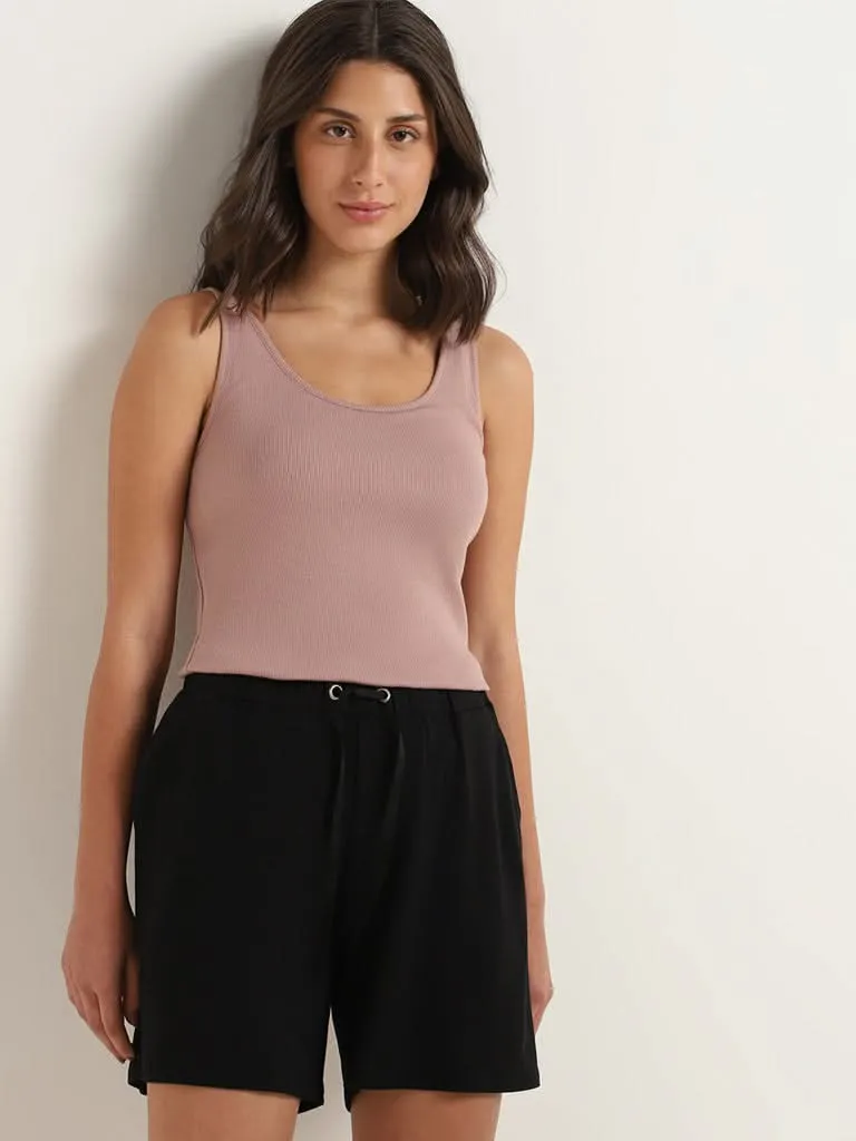 Wunderlove Brown Ribbed Camisole