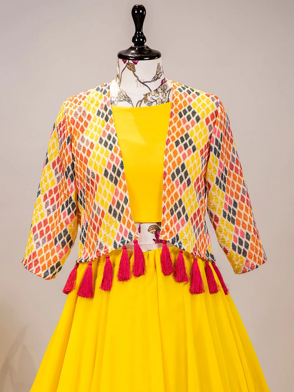 Yellow Color Georgette Lehenga Choli